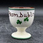 Carrig Ware Irish Redware Pottery Small Egg Cup From Dublin Shamrock St Patricks