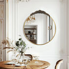 Wall Mirror Classic Baroque Brass Mirror Antique Gold Round Home Decor 31 50inch