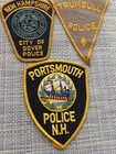 3 Old Dover City Portsmouth Police Trumbull  _ Conn Vintage Patch New Hampshire