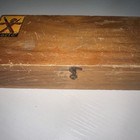  n99- Vintage 1950 s X-acto Knife Chest No  82 Wooden Tail Box 4 Knives 5 Blades