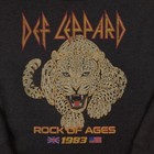 Adult Def Leppard Rock Of Ages 1983 Graphic Long Sleeve Sweatshirt Gray Size Xl