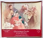 Vtg Gibson Nativity Christmas Cards Creche Manger Jesus Pleasant Thoughts Box