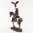 9  Native American Navajo Indian On Horse With Eagle Sculpture In Museum Qual   
