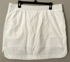 Chico s Skort Skirt Pull On Poplin Alabaster White Cotton Pockets  2 5 14