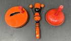 3 Antique Vintage Tin Litho Halloween Noisemakers Jack-o-lantern Witch Cat