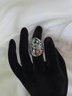 Carolyn Pollack Relios Sterling Mosaic Inlay Flower Turquoise Ring Size 7