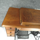 Antique Singer Treadle Sewing Machine Cabinet Table Cast Iron Shabby Chic Usa