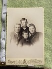 Vintage Cabinet Card Photo Happy Smiling Family  Charming Saginaw Michigan