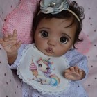Peeka 16  Reborn Baby Doll Toddler Girl Short Hair Cloth Body Dark Skin Gift