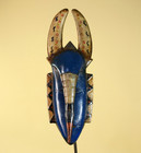 African Bird Mask Hand Carved Wooden Tribal Wall Art Baule Style-g6139