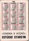 1986 Sylvester Stallone Calendar 10 X 7 Cm  4  X 2 75   Portugal Vintage Rambo 4