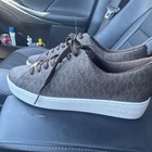 Michael Kors Flex Men s Brown Leather Lace-up Logo Sneakers Us 6 5 M