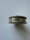 Vintage Sterling Silver Pill Box Round Denmark Antique 925