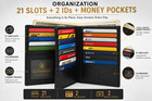 Men s Genuine Leather Bifold Wallet Hipster Credit Card Id Holder Rfid Blocking