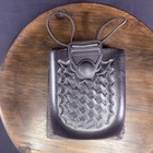 Safariland Radio Carrier Model 761-2-4 Basket Weave Leather 1 75 x 2 85 x 3 75 