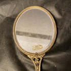 Vintage Antique 24 Kt Gold-plated Vanity Mirror Set - 13  Tall