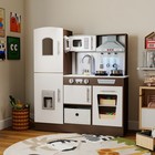 Kids Wooden Cooking Pretend Play Kitchen Set Toddler Playset Toy W sound lights