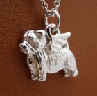 Sterling Silver Norfolk Terrier Angel Pendant