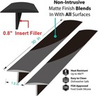 30  Silicone Stove Counter Gap Covers For 0 2   1  Gaps  Set Of 2 Black