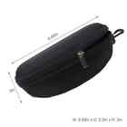 2pc Sunglasses Hard Case Eye Glasses Clam Shell Zipper With Hook Belt Clip Large