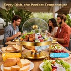 2 4 6pack Round Chafers Buffet Sets 5 8qt Chafing Dish 316 Stainless Steel W lid