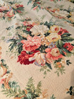 Huge Mammoth 5 Barkcloth Drapes Roses Plethora Of Vintage Fabric  W  8 Tie Backs