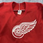 Vintage Detroit Red Wings Hockey Jersey Adult Med Red Ccm 90s Blank Fan Nhl Flaw