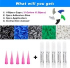 100pcs Cat Nail Caps  Black Pet Cat Soft Claws Nail Covers For Cat Cla