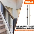 10pack Double Kunckle Spindles 1 2 Inch Diameter Wrought Iron Balusters satin   