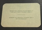 1949 Coney Island Amusement Park Season Pass Ticket Cincinnati Ohio Oh