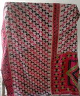 Reversible Kantha Lot Twin Quilt Indian Vintage Handmade Blanket Throw Patchwork