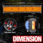 15  Amber Led Light Bar Triple Row Spot Flood Combo For Jeep Truck Atv Utv Fog