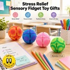 4pcs Large Stress Relief Squeeze Balls 3d Printed Sensory Fidget Toy Gift Set