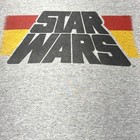 Star Wars Vintage Style Ringer T-shirt Gray Retro Logo Size S Fifth Sun Cotton