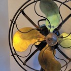 Emerson Brass Bullwinkle Blade Desk Fan Model 24646 12  Works Vintage