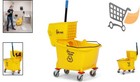 Commercial Mop Bucket With Wringer 36 Quart Heavy Duty Industrial Yellow