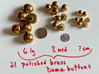 Vintage Lot 130  Gold brass Tone Sewing Fashion Buttons Metal And Plastic Look