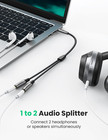 Headphone Splitter 3 5mm Aux Splitter 2 Female To 1 Male Audio Y Stereo Dual Hea