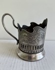 Vintage Soviet Podstakannik Cup Holder Space Sputnik Rocket Gagarin Russia Ussr
