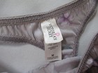 Nwot Vtg 1999 Victoria s Secret Satin Second Skin Thong Panties  M Silver Floral