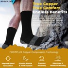 Footplus Copper Socks For Men  Women Mid Calf Arch Support Moisture  6 Pairs