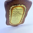 Vintage Ten Commandments Brass And Wood Wall Plaque Religious Decor 18  X 10 5 