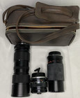 Camera Lenses And Carrying Case Minolta Vivitar Samigon