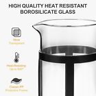Mini French Press Coffee Maker  Heat Resistant Thickened Borosilicate Black  New