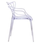 Leisuremod Dining Armchair 17 5 x21 x32 5  Clear Modern Wire Design Durable