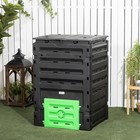 Outsunny 120 Gallon Compost Bin  Large Composter With 80 Vents  Black