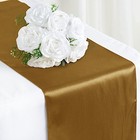Gold Satin 12x108  Table Runner Wedding Party Catering Dinner Decorations Sale