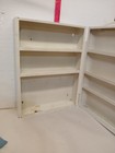 Vintage White Metal Medicine Cabinet Mirror Wall Mount Bathroom Cabinet