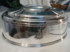 Incredibly Rare   r wallace The Stevens Hotel Silver Soldered Dome With Crest 