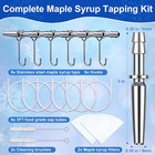 6 Set Maple Syrup Tapping Kit Stainless Steel Taps Tubes Filter Tree Sap Kit New